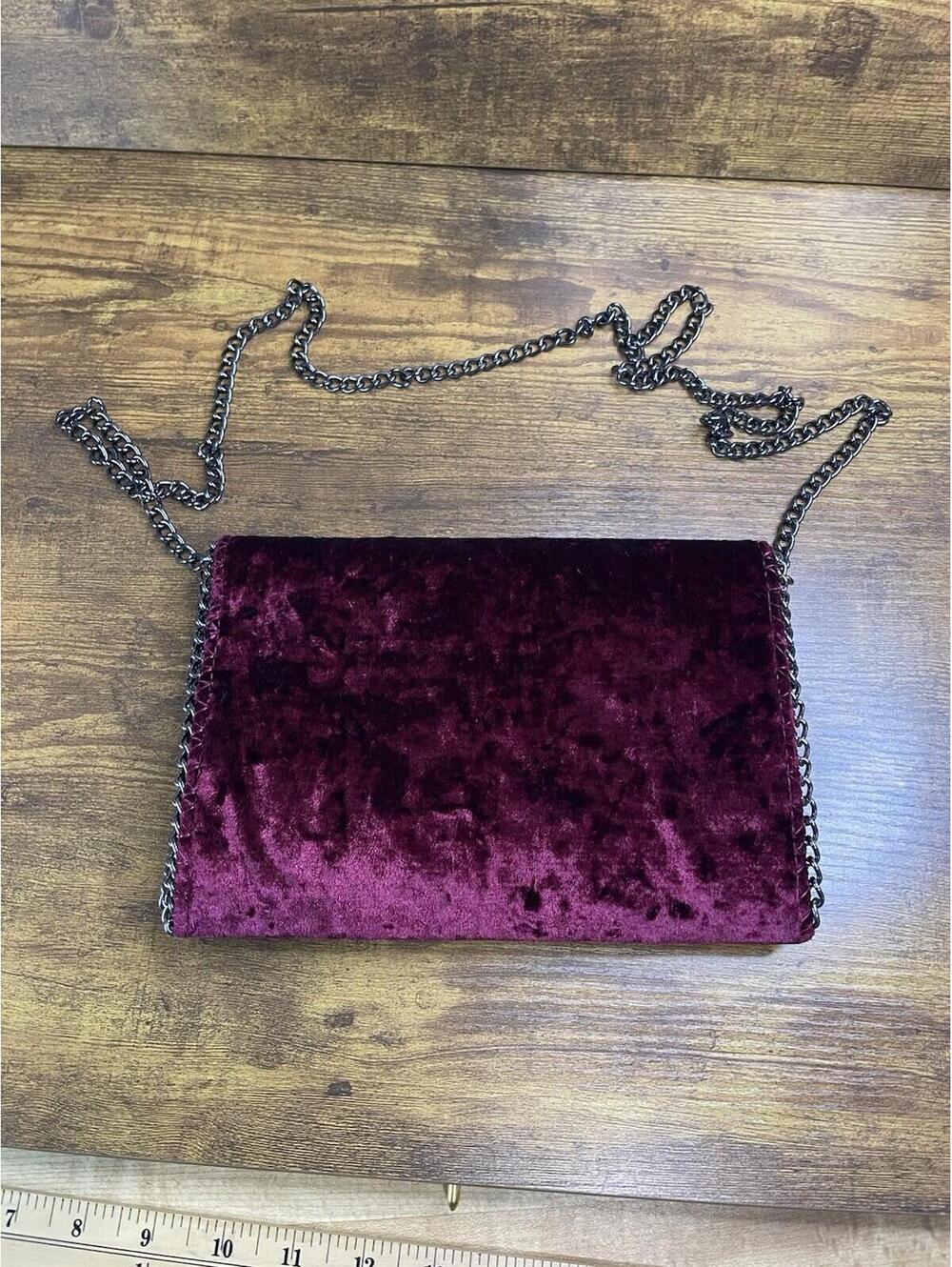 Chelsea 28 Burgundy Velvet Crossbody‎ Bag – New With Tags